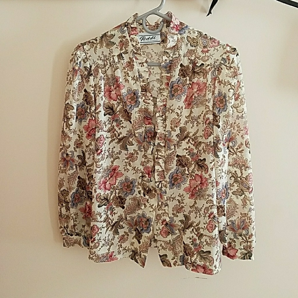 Ruffle paisley shirt